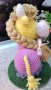 "Влюбена кравичка", приятелка на символа 2021г.,Плетена играчка, Ръчно изработена, Перфектен подарък, снимка 3