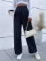Дамски моден едноцветен ежедневен панталон с висока талия - 023 , снимка 5