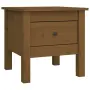 vidaXL Странични масички 2 бр меденокафяви 40x40x39 см бор масив, снимка 3