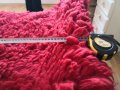 Ръчно тъкан ( губер ) от естествена вълна,Цвят малиново-4ервен, снимка 2
