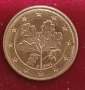  Германска монета от 1Евро цент със буквата (F) 2002г., снимка 3