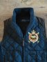 Polo Ralph Lauren Equestrian Vest Suede Trim White Quilted Full Zip - страхотен дамски елек