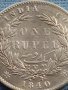 Сребърна монета 1 рупия 1840г. Индия - Британска кралица Виктория 40387, снимка 5