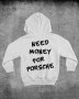 Суичър NEED MONEY FOR PORSCHE, снимка 1 - Суичъри - 44215500