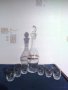 Сервиз за алкохол, комплектен цветно стъкло от 40-те години., снимка 1 - Антикварни и старинни предмети - 42770294