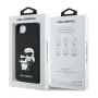 Оригинален кейс Karl Lagerfeld Saffiano Karl and Choupette, За iPhone 16e, Черен, снимка 4