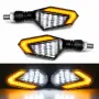 LED мигачи с бял контур и жълт сигнал 2 броя, снимка 2