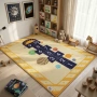 Детски килим за игра "Космическа Дама" 120х160см – Слънчева система, Жълт, Противоплъзгащ и Миещ се, снимка 5