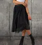 Дамска пола от черен тюл- пачка, снимка 1