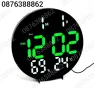 Електронен часовник с голям кръгъл лед дисплей и дистанционно, снимка 4