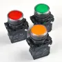 22mm водоустойчив моментен LED бутон 1NO 1NC SB5 LA68S XB5 AW33B5, снимка 1