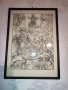 Литография Албрехт Дюрер в рамки с воден знак , снимка 3