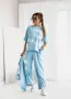 Памуен син дамски комплект, снимка 4