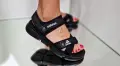 Дамски сандали с каишки Adidas черни , снимка 1