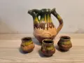 Ретро керамичен сервиз за ракия от соца (непълен), снимка 1