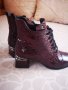 Дамски боти от естествен лак, снимка 4