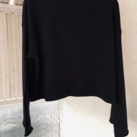 Младежка черна блуза-кроп тип худи HEARTBRECKER, снимка 9 - Блузи с дълъг ръкав и пуловери - 32114958
