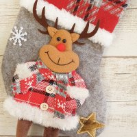 2590 Коледен чорап за подаръци и украса с фигура с дълги крака, снимка 5 - Декорация за дома - 35442179