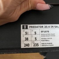 Оригинални нови маратонки ADIDAS Predator 20.4 In Sala J ! 35,36,37,38 н, снимка 3 - Футбол - 36583785