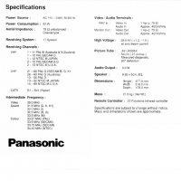 Телевизор Panasonic 21 инча / 54 см. диагонал, снимка 5 - Телевизори - 36972413