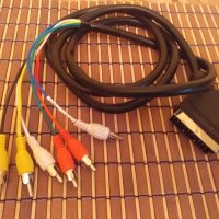 Немски кабел 6 чинч към скарт 2метра, снимка 1 - Плейъри, домашно кино, прожектори - 31040523