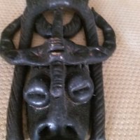 Африканска бронзова маска, снимка 6 - Антикварни и старинни предмети - 30314967
