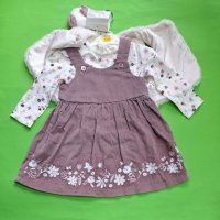 Английска детска рокля с елек-GEORGE, снимка 2 - Комплекти за бебе - 39237331