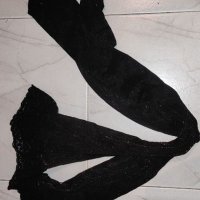 Черни силиконови чорапи с брокот, снимка 2 - Бельо - 39769477