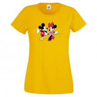 Дамска тениска Mickey & Minnie 6 Мини Маус,Микки Маус.Подарък,Изненада,, снимка 10 - Тениски - 36526252