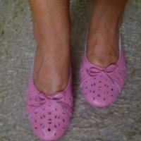 Розови обувки от естествена кожа - 36 номер, снимка 2 - Дамски ежедневни обувки - 37769615