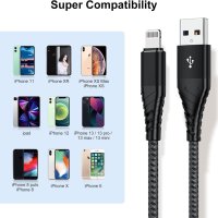 Кабел Iphone Lightning - USB3.0 Type A  M/M 1m 100W Digital One SP00892 as-ds322i черен , снимка 5 - USB кабели - 42711463