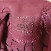 ADAX естествена кожа голяма чанта,красив винен цвят, снимка 10 - Чанти - 44178385