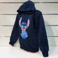 Нов детски суичър с дигитален печат Стич (Stitch) в цвят тъмносин меланж, снимка 4 - Детски анцузи и суичери - 38995831