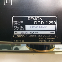 CD Player / PMC Audio Technology / Compact Disc Player DENON DCD-1290 В отлично техническо и визуалн, снимка 16 - Декове - 44758929