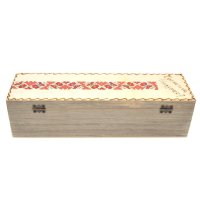 Дървени кутии за бутилка с вино - с традициионни български шевици ( цената е за комплект от 5 бр ), снимка 7 - Декорация за дома - 44406018