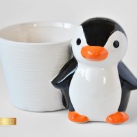 Керамична саксия с фигура на пингвин / Подарък за детска стая / Саксия с фигура на пингвин , снимка 7 - Декорация за дома - 40513327