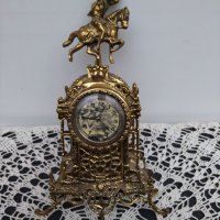 Бронзов настолен часовник за камина и бюро., снимка 2 - Антикварни и старинни предмети - 40379649