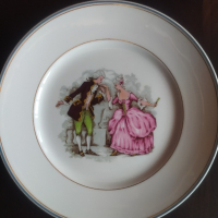 Френска порцеланова чиния Ромео и Жулиета на Лимож  , снимка 2 - Колекции - 44706671