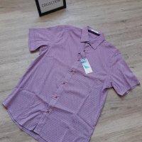 Нова колекция мъжка риза с къс ръкав FLP на намаление, снимка 1 - Ризи - 29439622