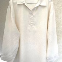 Свободна риза/блуза от груб лен унисекс, снимка 5 - Туники - 39905906