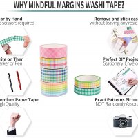 6 ролки декоративнo тиско хартия Washi tape ленти за опаковане занаяти декорация, снимка 7 - Други - 33790323