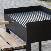 Скара барбекю на дървени въглища с капак и подарък масичка, снимка 6 - Барбекюта - 30915021