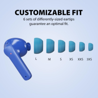 Avantalk Clan K2 - Безжични Bluetooth слушалки за деца, сини, снимка 3 - Bluetooth слушалки - 44532625