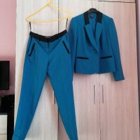 ATMOSPHERE  син дамски костюм#slim fit# комплект от панталон и сако , снимка 7 - Костюми - 29267205