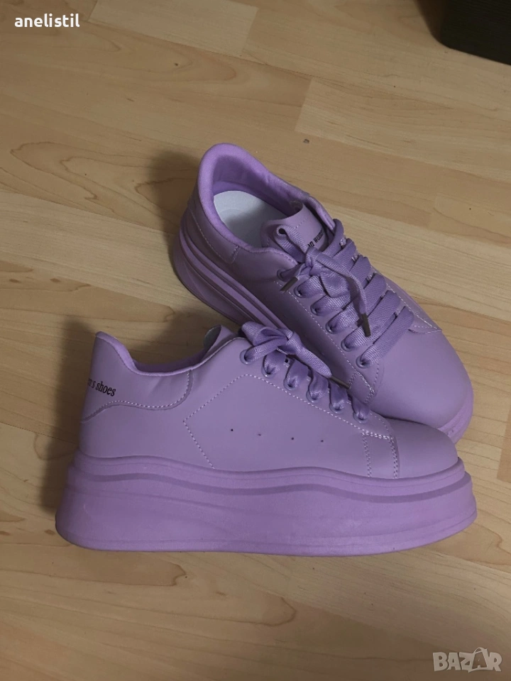 💜 Модерни дамски кецове на платформа – лилави 💜, снимка 1