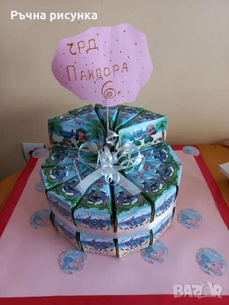 Картонена Торта Лило и стич , снимка 1