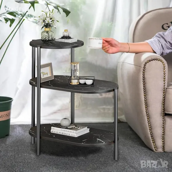 Тристепенена помощна масичка за дома и офиса, снимка 1