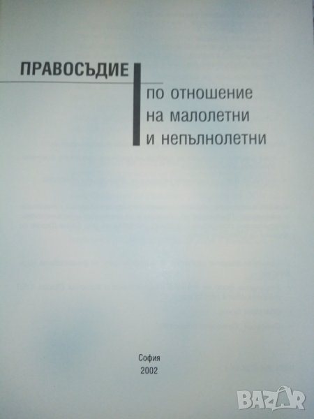 Правосъдие по отношение на малолетни и непълнолетни – Международни стандарти, снимка 1