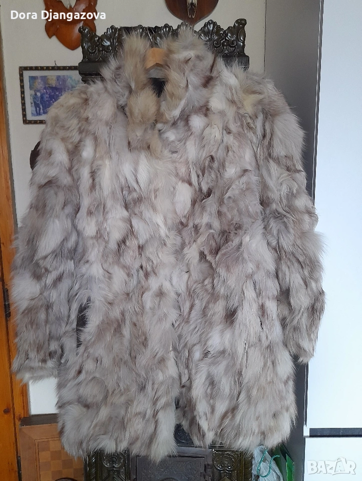 Дамски кожух и кожух от сребърна лисица , снимка 1