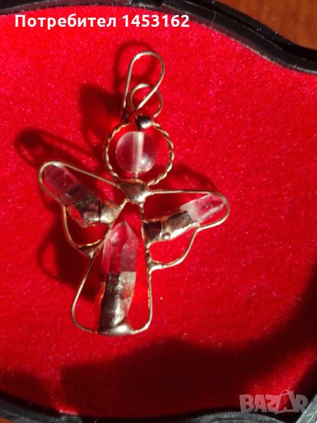 Висулка "Ангел" с естествени кристали, снимка 1